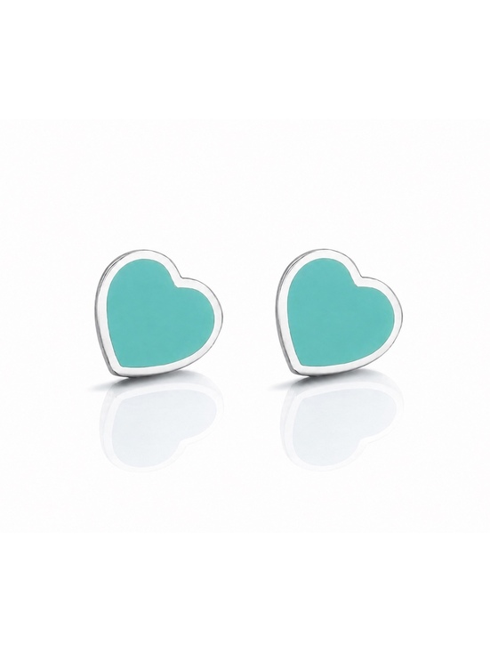 Tiffany & Co. Jewelry - Return to Tiffany & Co. Heart Tag Stud Earrings in Sterling Silver, Mini